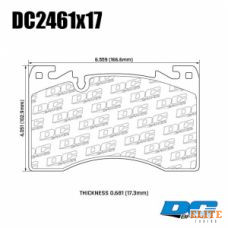 Колодки тормозные DC2461R16 DC Brakes Street HD+, перед RANGE ROVER V ; RANGE ROVER SPORT 19" 2022->