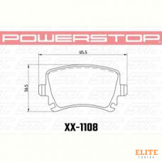 Колодки тормозные 23-1108 PowerStop Z23 задние VAG AUDI TT 8J, A6, Allroad 4H, A3; VW Golf 5,6