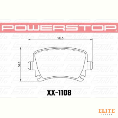 Колодки тормозные 23-1108 PowerStop Z23 задние VAG AUDI TT 8J, A6, Allroad 4H, A3; VW Golf 5,6