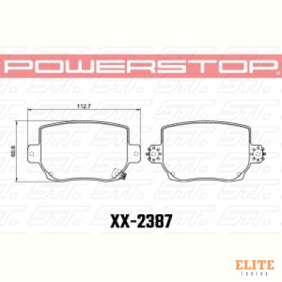 Колодки тормозные 23-2387 PowerStop Z23 задние TESLA Model 3; Model Y;