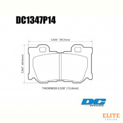 Колодки тормозные DC1347P14 DC Brakes Street STR.S+, задние INFINITI  FX37 / FX50 / G / M