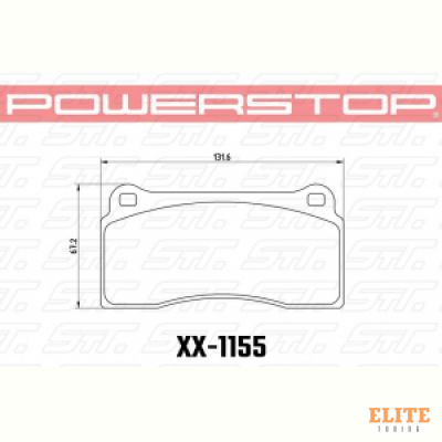 Колодки тормозные 26-1155 PowerStop Z26 Brembo тип A, C, F; JBT CM4P1