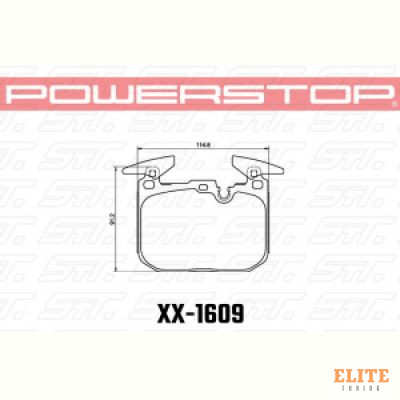 Колодки тормозные 17-1609 PowerStop Z17 передние BMW M4 F82; M3 F80; M-Performance