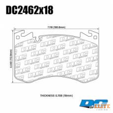 Колодки тормозные DC2462R18 DC Brakes Street HD+, перед RANGE ROVER V ; RANGE ROVER SPORT 20" 2022->