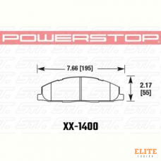 Колодки тормозные 23-1400 PowerStop Z23 задние Dodge RAM 2500
