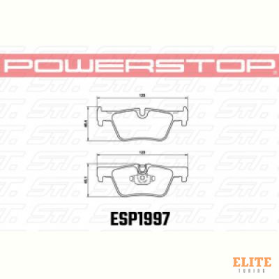 Колодки тормозные ESP1997 PowerStop EURO-STOP задние BMW F20 F22 F30 F31 F32 F33 F34 F36