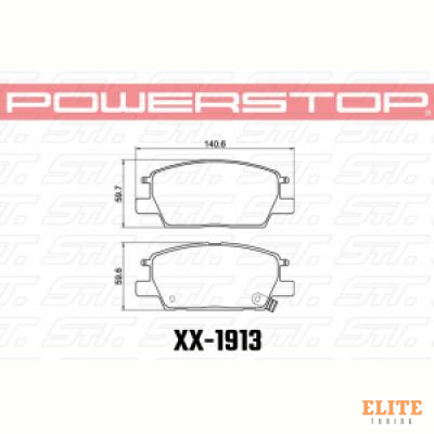 Колодки тормозные 23-1913 PowerStop Z23 передние CHEVROLET MALIBU 2015-> ; EQUINOX 2017->