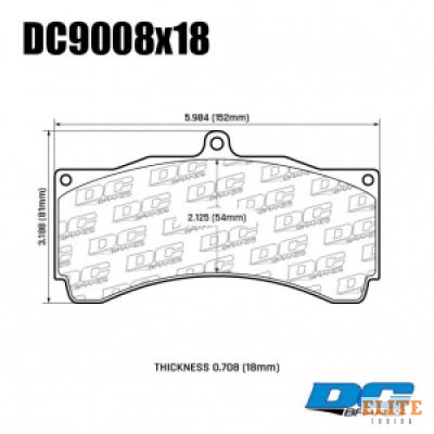 Колодки тормозные DC9008P17 DC Brakes Street STR.S+ PROMA 6 ПОРШ; STOPTECH; AP RACING; HPB ТИП 3
