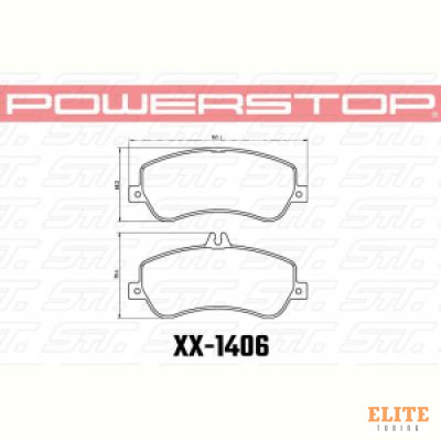 Колодки тормозные 26-1406 PowerStop Z26 передние MB GLK W204