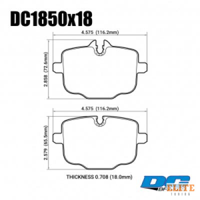 Колодки тормозные DC1850P18 DC brakes Street STR.S+, задние BMW G30; X3 G01; X4 G02; X5 G05; X6 G06;