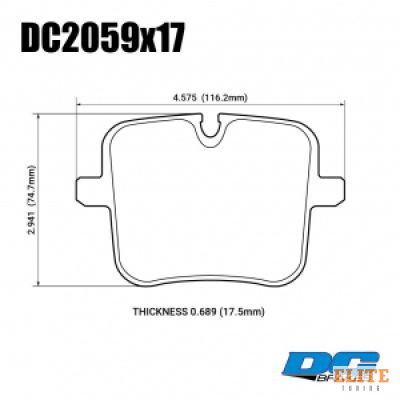 Колодки тормозные DC2059R17 DC brakes Street HD+ задние BMW M5 F90;  X3 G01, X5 G05, X6 G06, X7 G07