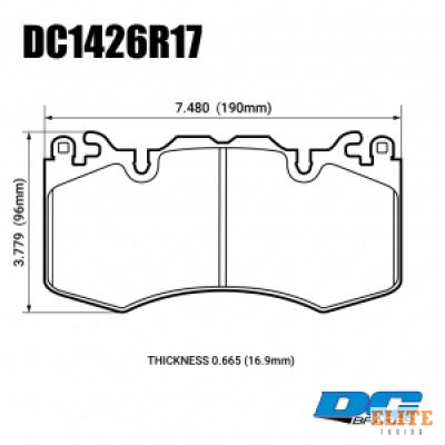 Колодки тормозные DC1426R17 DC Brakes Street HD+, перед RANGE ROVER SPORT; IV; колесо 20" Brembo;