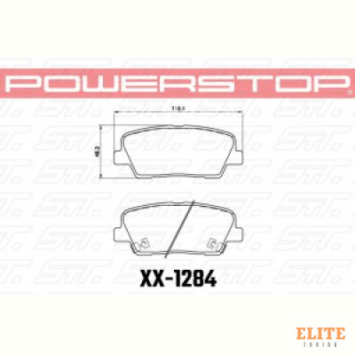 Колодки тормозные 23-1284 PowerStop Z23 задние KIA K9; STINGER; MOHAVE; GENESIS G70; G80; HYUNDAY